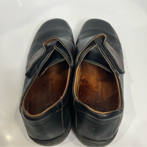 Josef Seibel black leather shoes women’s size 42 / 11 boho minimalist casual - Picture 5 of 9